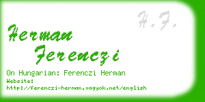 herman ferenczi business card